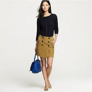 J. CREW Marching Mini Khaki Pocket Utility Cargo Skirt
